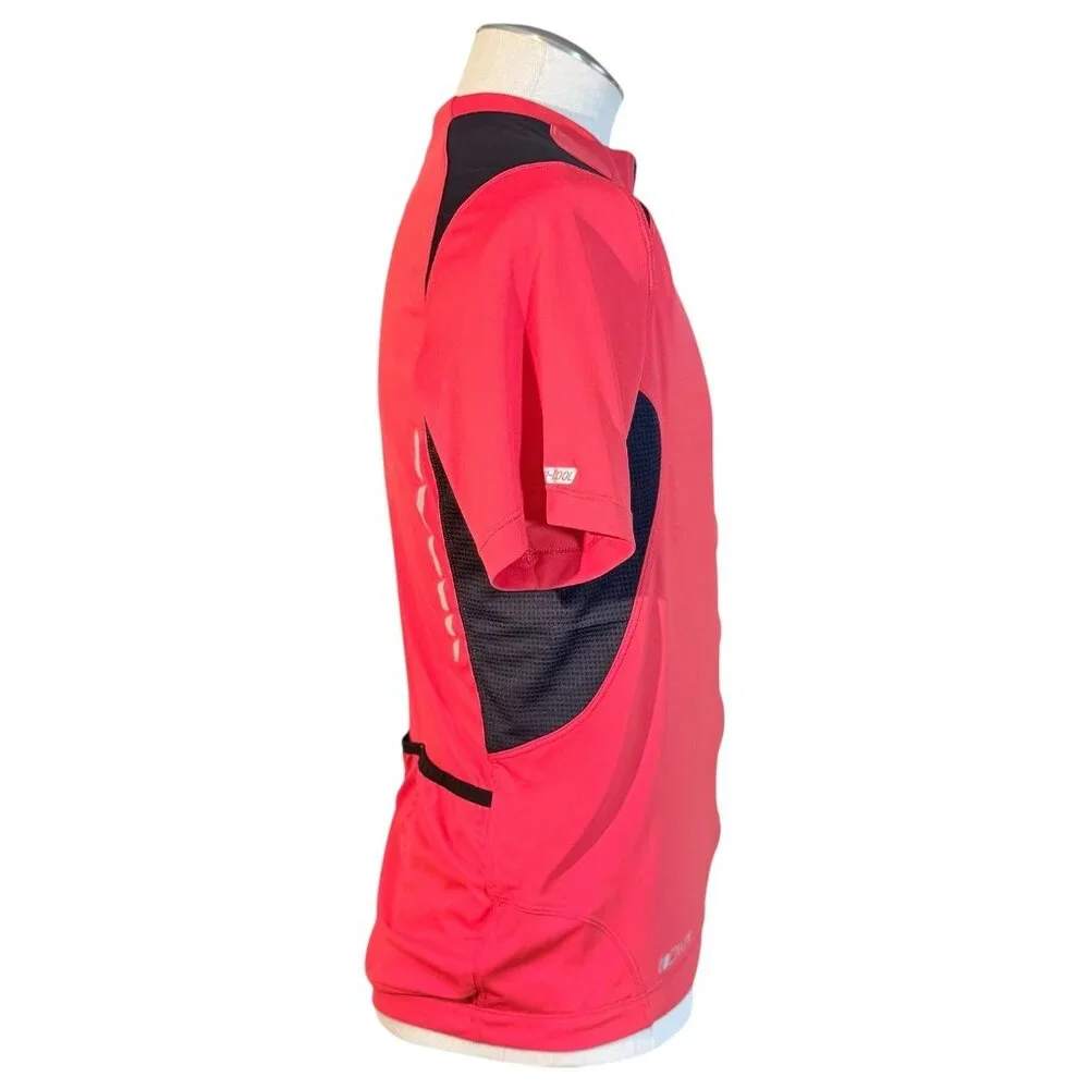 Pearl Izumi Cycling Jersey Mens Elite Series Size Large Red Black Full Zip Pol - Picture 2 of 8